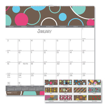 House of Doolittle™ Recycled Bubbleluxe Wall Calendar, Bubbleluxe Artwork, 12 X 12, White-multicolor Sheets, 12-month (jan To Dec): 2022 freeshipping - TVN Wholesale